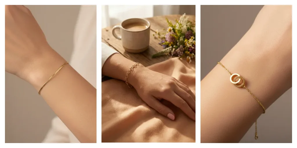 دستبند طلا برای روز مادر در گالری طلای شیخ زر 