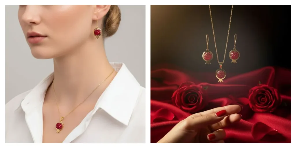 نیم ست طلا هدیه شب یلدا- گالری شیخ زر