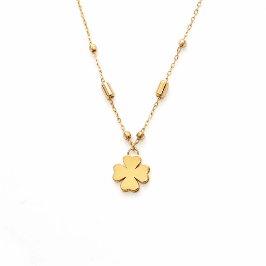 گردنبند طلا طرح شبدر- گالری شیخ زر